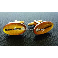 Cufflink Gold Matt <br>2D Etching  <br>CUFF/GM_01